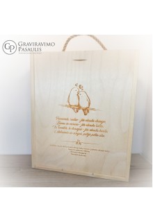 Graviruota vyno dėžė "Pirmiems įvykiams"